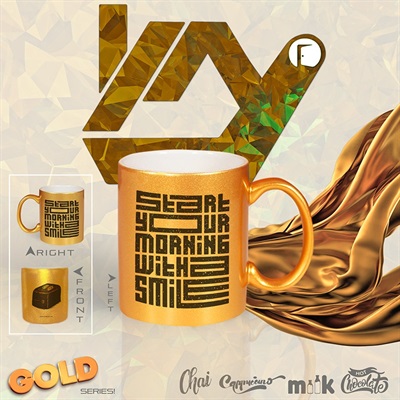 Start Your Morning With A Smile (Gold Mug)