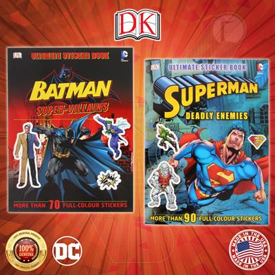 DC Comics - Ultimate Sticker Adventures (Batman Super-Villains & Superman Deadly Enemies) (Set of 2)