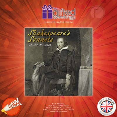 Shakespeare's Sonnets (Branded 2020 Wall Calendar) By The Gifted Stationary Co. Ltd. UK