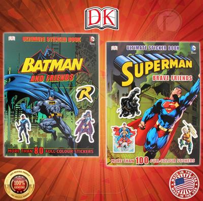 DC Comics - Ultimate Sticker Adventures (Batman And Friends & Superman Brave Friends) (Set of 2)