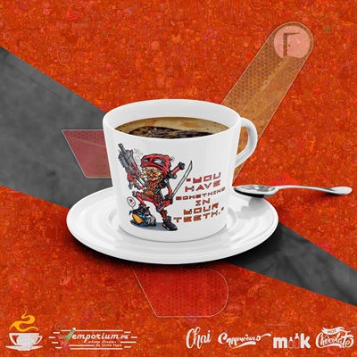 Deadpool Inspired Art (Premium) Cup With Saucer