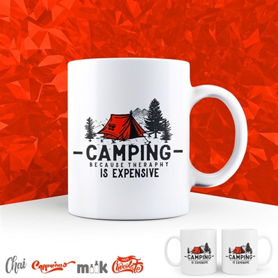 Camping Because Therapy Is Expensive Mug (11oz) (Wilderness Classic)