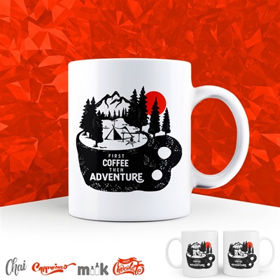First Coffee Then Adventure Mug (11oz) (Wilderness Classic)