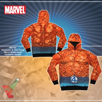 Marvel - Fantastic 4: The Thing Men's Sublimated - Costume Hoodie