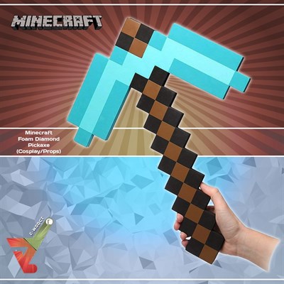 Minecraft - Foam Diamond - Pickaxe (Cosplay/Props)