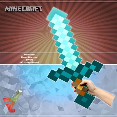 Minecraft - Foam Diamond - Sword (Cosplay/Props)