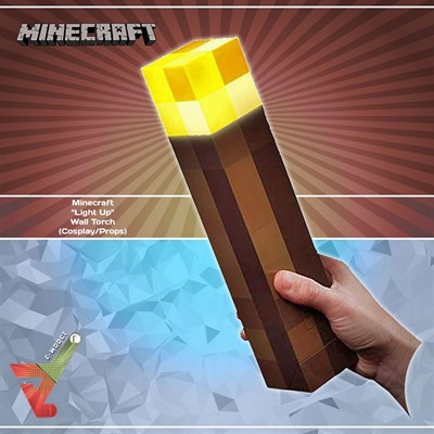 Minecraft - "Light Up" Wall Torch (Cosplay/Props)