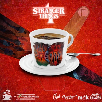 Stranger Things Inspired Art (Premium) Cup With Saucer