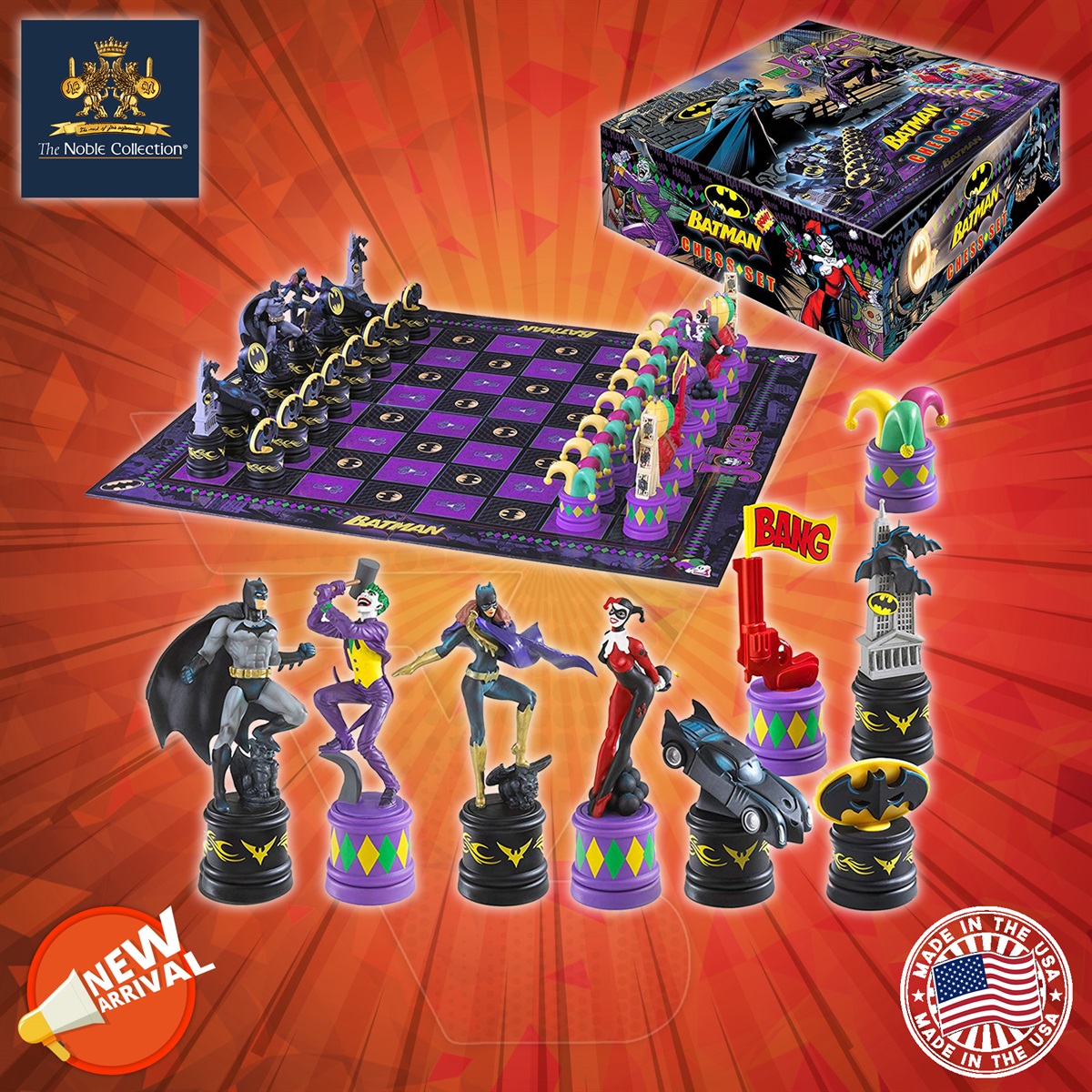 The Noble Collection - Batman Chess Set (Dark Knight vs Joker) in Pakistan