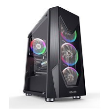 1st player DK-D5 (Black) Tempered Glass With 4 Fans ATX Gaming Case