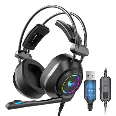 Aula S600 USB Wired RGB Gaming Headset 7.1 Surround Sound with Mic