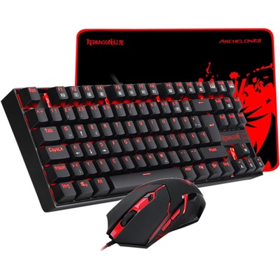 Redragon K552-BA-2 Gaming Essentials Keyboard Mouse and Mouse Pad 3-in-1 Set