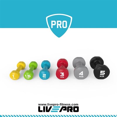 Livepro Studio Colored dumbbells (sold in complete set)