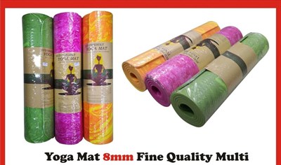 Non Slip Yoga Mat Eco Friendly TPE Exercise Mat Premium Print 8MM