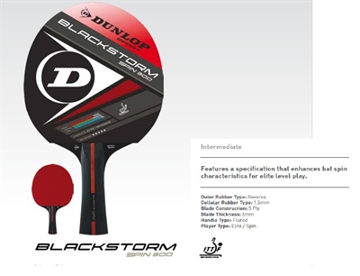 Dunlop BLACKSTORM SPIN300 TT Racket