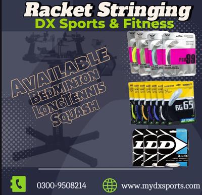  Racket Stringing Available