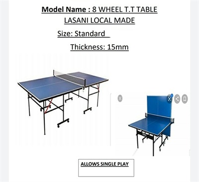 Table Tennis Table (Lasani ) 8 wheels with Net