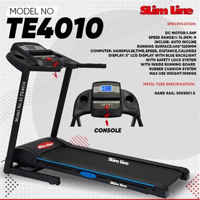Slim line TE4010 Treadmill 1.5HP DC motor | Auto Incline