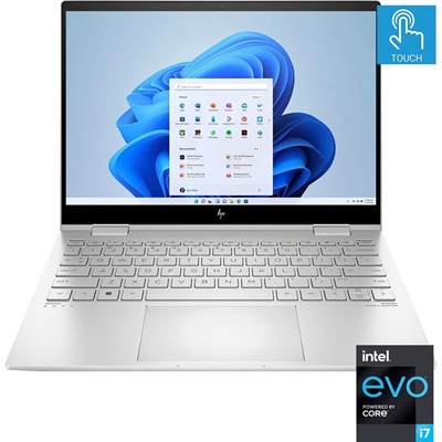 HP Envy X360 13-BF0013DX Intel Core i7-1250U 12th Generation, 8GB Ram DDR4, 512GB SSD NVMe, Intel Iris Xe Graphics, 13.3" WUXGA IPS Touchscreen, Backlit Keyboard, Windows 11, Natural Silver.
