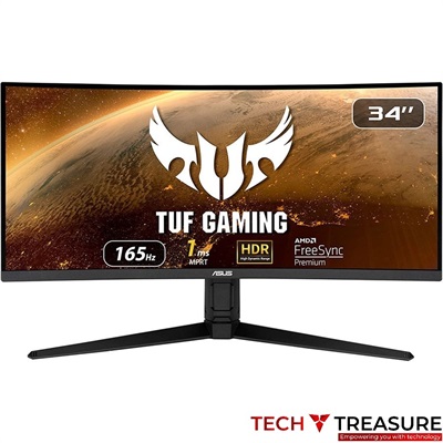 Asus TUF Gaming VG34VQL1B Gaming Monitor - 34" WQHD 165Hz FreeSync Premium 1ms Curved