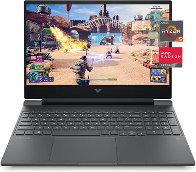 HP Victus 15-FB2063DX AMD Ryzen 5-7535HS Processor, 8GB Ram DDR5, 512GB SSD NVMe, AMD Radeon™ RX 6550M 4GB GDDR6 Graphics, 15.6" FHD (1920x1080) IPS 144Hz, Windows 11, Mica Silver.