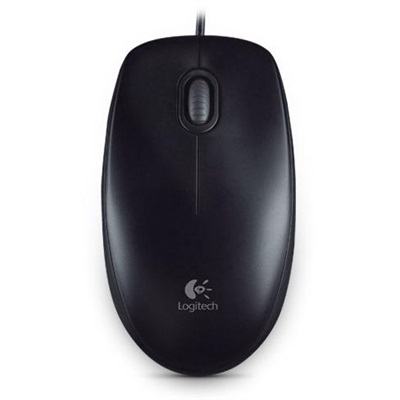 Logitech Optical USB Mouse B100 Black 3 Buttons 1 x Wheel USB Wired Optical 800 dpi Mouse