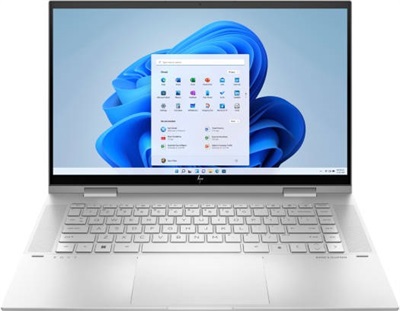 HP ENVY X360 15-EW0023 Intel Core i7-1255U 12th Generation, 16GB Ram DDR4, 512GB SSD, Intel Iris Xe Graphics, 15.6' FHD (1920x1080) Touch Screen, Backlit KB, Finger Reader, Windows 11,Natural Silver.