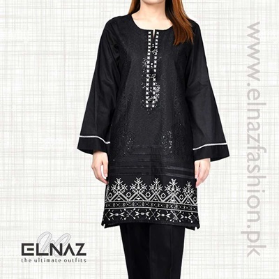 Embroidered Sequin Casual Cotton Kurta, 