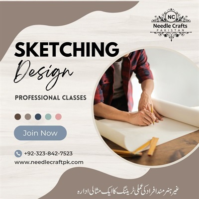  Embroidery Sketching  Course I Live & Online I Needle Crafts Pakistan