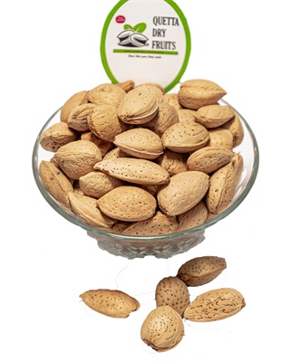 Desi Almonds With Shell / Nuts ( Desi GurBandi Badam / Gur Bandi Badaam / Katha Badam ) - 1Kg Desi Badam Giri [1kg pack ]Gurbundi Kata badam. 