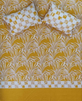 combination of yellow and white (bed sheet set)