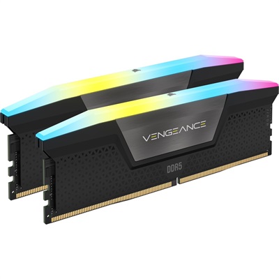 Corsair Vengeance RGB 32GB (2x16GB) 5200MHz C40 DDR5 DRAM Memory Kit - Black