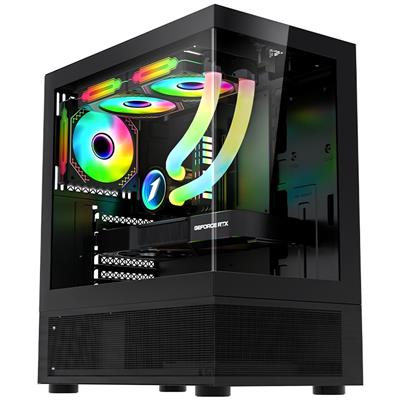 1st Player Mi7-A ARGB Mid-Tower ATX Gaming Case - Black