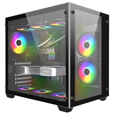 1st Player MV7 Mid-Tower ATX Case - Black - Free Delivery