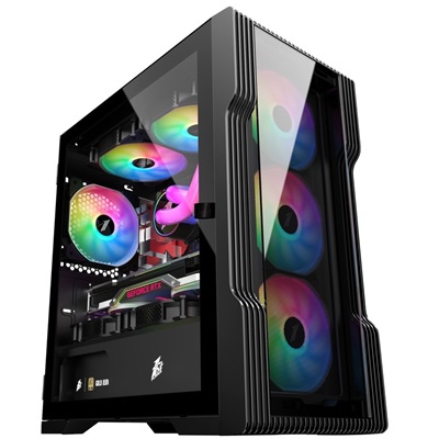 1st Player T3-G Mid-Tower microATX Gaming Case - Black