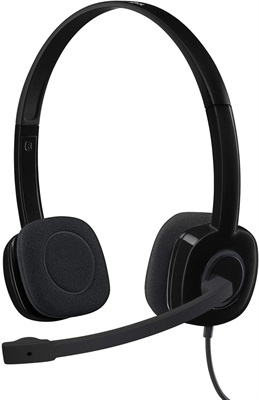 Logitech H151 Stereo Headset with Noise-Canceling Boom Mic