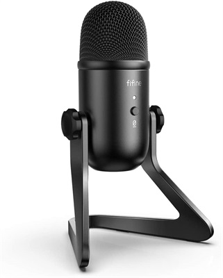 Fifine K678 Studio USB Condenser Microphone with Live Monitoring