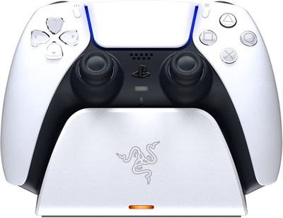 Razer Quick Charging Stand for PS5 Controller - White - Free Delivery