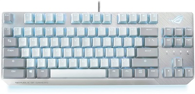Asus Rog Strix NX TKL Moonlight White Mechanical RGB Gaming Keyboard - Red Switches