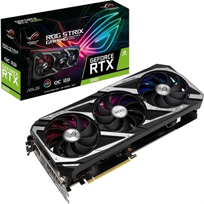 Asus Rog Strix GeForce RTX 3060 V2 OC Edition 12GB Graphics Card
