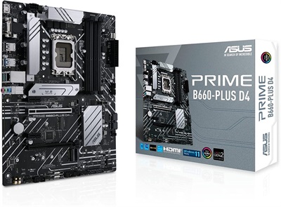 Asus Prime B660-Plus D4 - LGA 1700 (Intel 12th Gen) ATX Gaming Motherboard