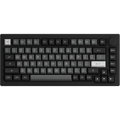 Akko 5075B Plus V2 RGB Wireless Mechanical Gaming Keyboard - Black & Silver (V3 Cream Yellow Pro Switches)