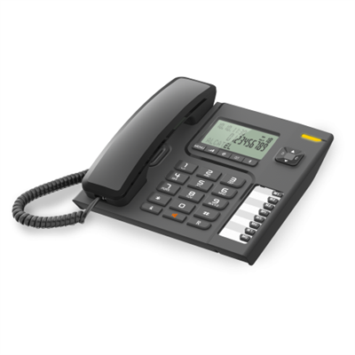 Alcatel T76-CE Corded CLI Telephone with Name Display - Black