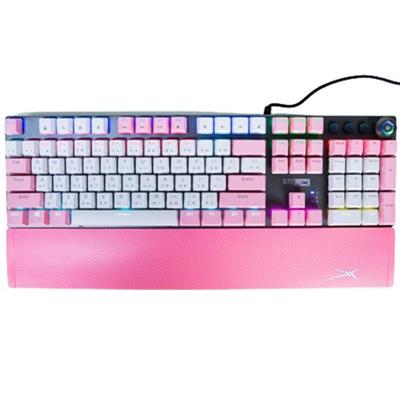 Altec Lansing ALGK8614 Gaming Keyboard Mechanical, Full Size, Pink/White, Blue Switch