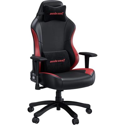 Anda Seat Luna Large Gaming Chair - Ergonomic Reclining Video Game Chairs, PVC Leather Computer Home Office Chair, Heavy Duty Neck & Back Lumbar Support, Folding Recliner Seat for Adults - Black & Red