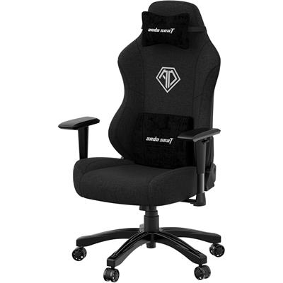 Anda Seat Phantom 3 Fabric Gaming Chairs for Adults - Large Wide Seat Gaming Chair with Lumbar Support and Cushions, Comfortable Premium Video Gaming Seats with Headrest - Carbon Black