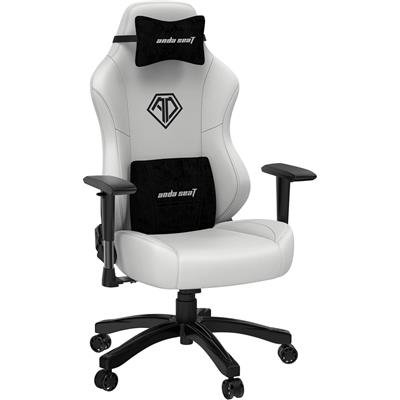 Anda Seat Phantom 3 Leather Gaming Chairs for Adults - Large Wide Seat Gaming Chair with Lumbar Support and Cushions, Comfortable Premium Video Gaming Seats with Headrest - Cloudy White