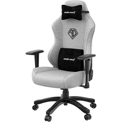 Anda Seat Phantom 3 Fabric Gaming Chairs for Adults - Large Wide Seat Gaming Chair with Lumbar Support and Cushions, Comfortable Premium Video Gaming Seats with Headrest - Ash Gray