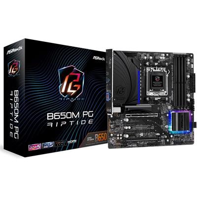 ASRock B650M PG Riptide DDR5 microATX AMD AM5 Ryzen 7000 Series Processor Motherboard