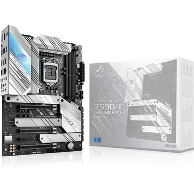 Asus ROG Strix Z590-A Gaming WiFi 6 LGA 1200 (Intel 11th/10thGen) ATX White Scheme Gaming Motherboard (PCIe 4.0, 14+2 Power Stages, WiFi 6, Intel 2.5 Gb LAN, Thunderbolt 4, 3X M.2/NVMe SSD, Aura RGB)